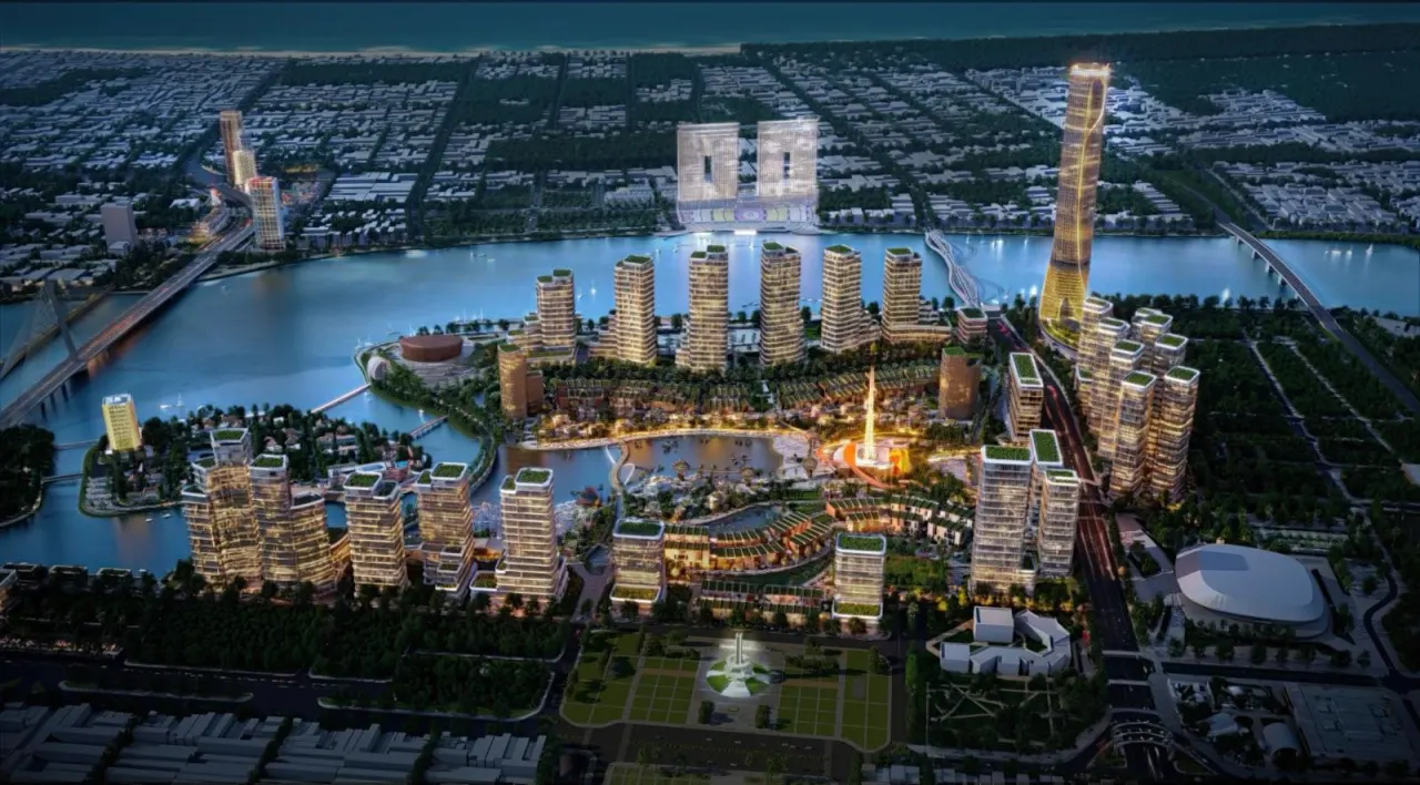 Đà Nẵng Downtown, phối cảnh tổng quan về đêm