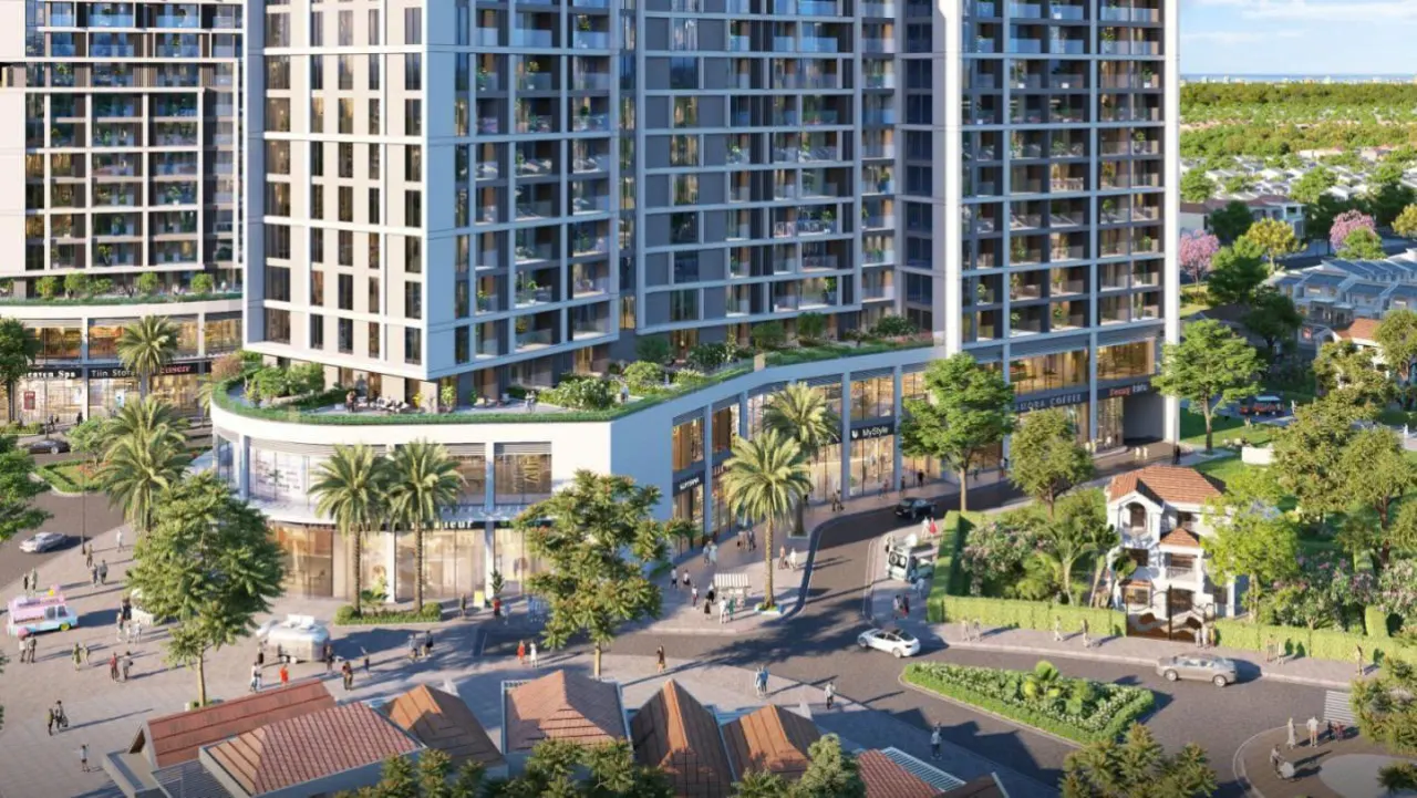 Shophouse khối đế Sun Cora Tower Hoà Xuân