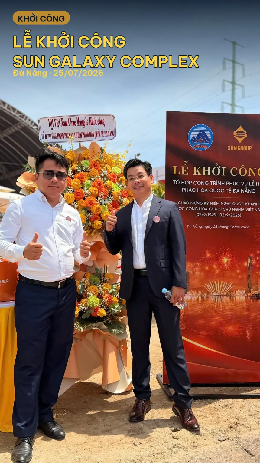 Video ghi nhận không khí lễ khởi công Sun Galaxy Complex sáng 25/7/2026
